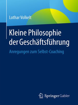 cover image of Kleine Philosophie der Geschäftsführung